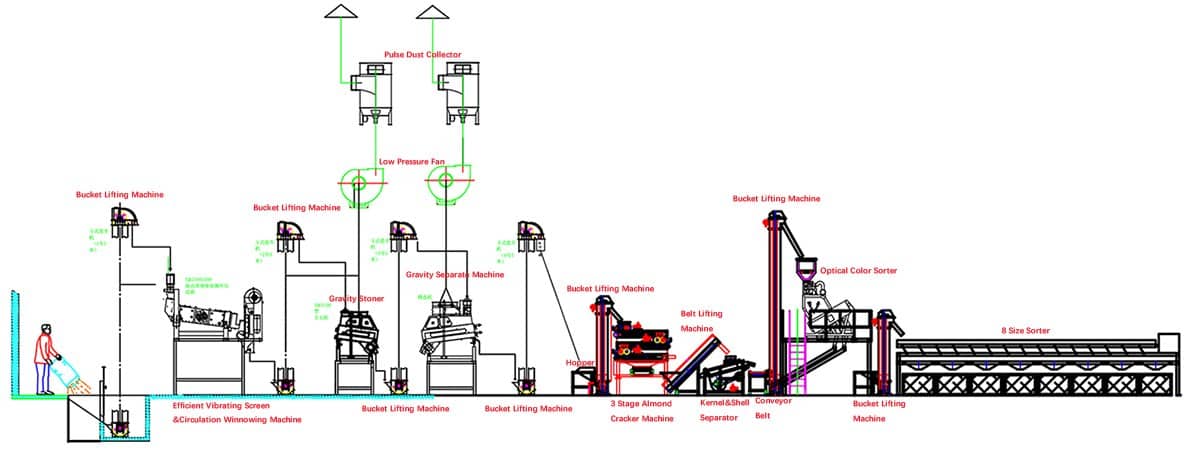 Layout Drawing of Almond Processing Plant