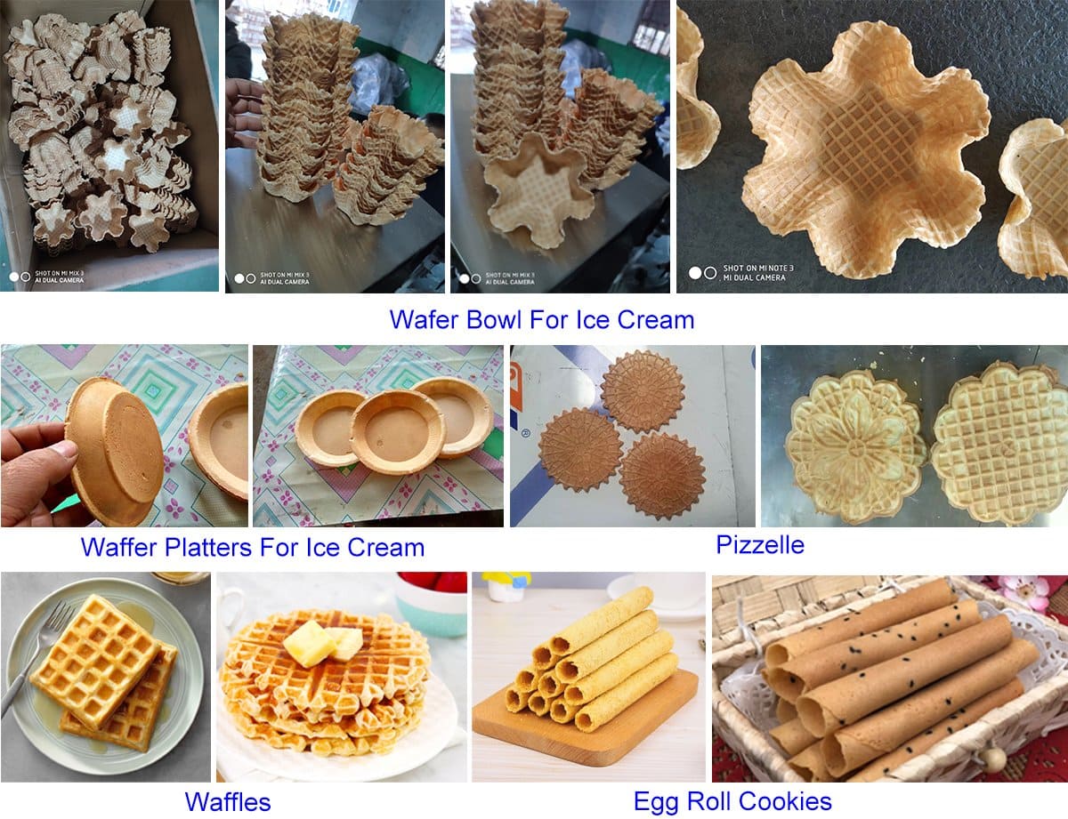 Wafer Bowl Waffles Egg Roll Cookies Sample Pictures 